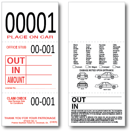 Parking Lot Tags
