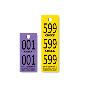 Coat check tickets